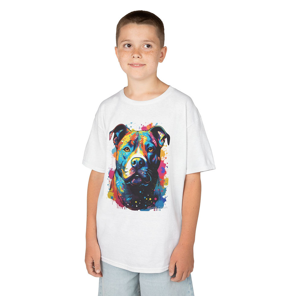 Thumbnail: Kids American Stafford Terrier Pop Art Tee