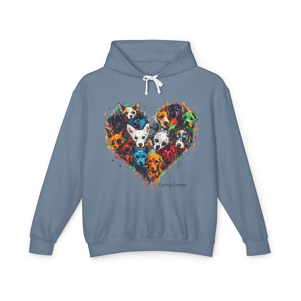 Thumbnail: Dog Heart Shape Pop Art Hooded Sweatshirt