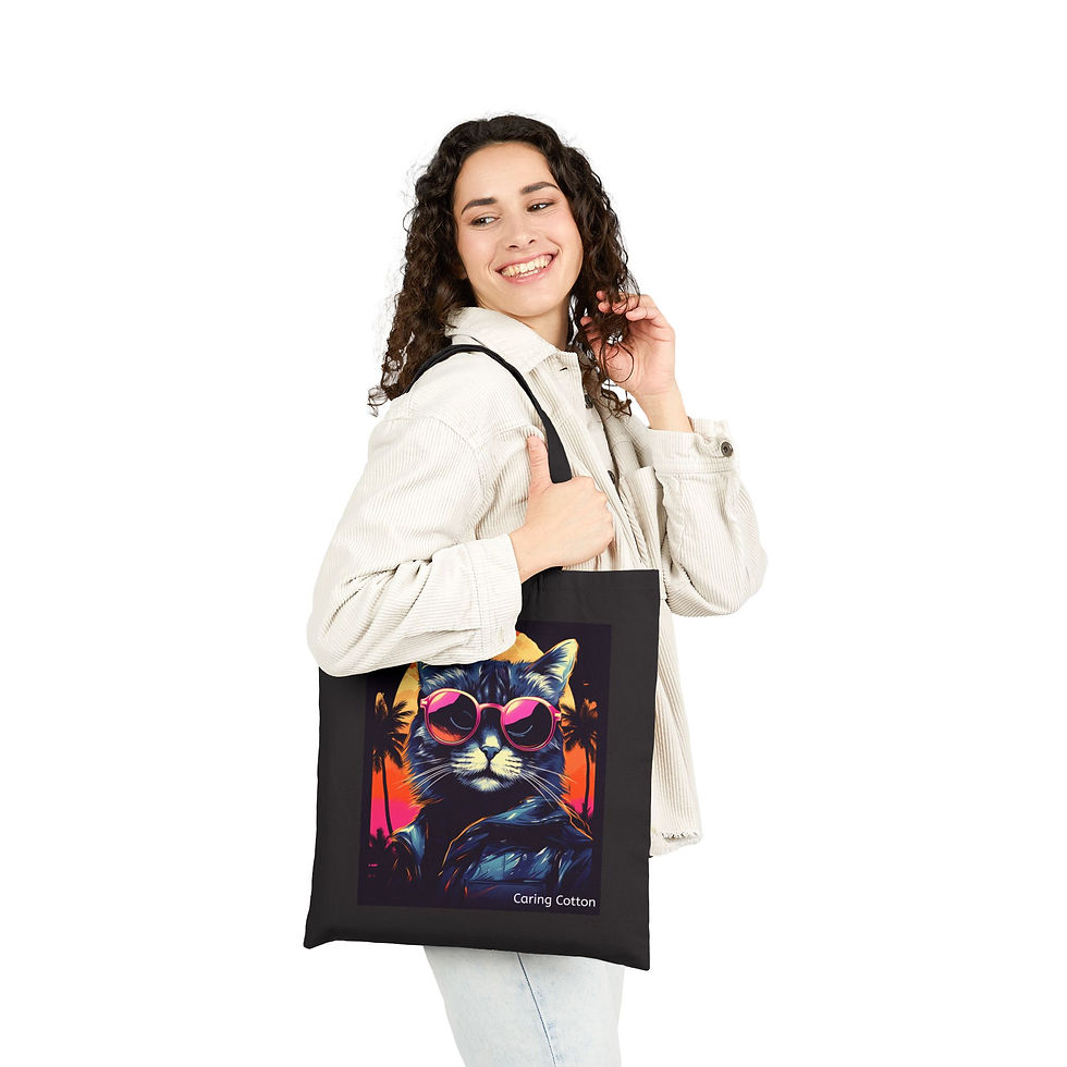 Thumbnail: Cat Lover's Cotton Tote Bag