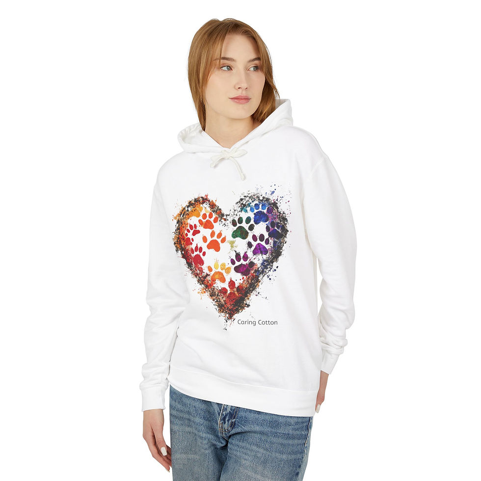 Thumbnail: Paw Print Heart Shape Pop Art Hooded Sweatshirt