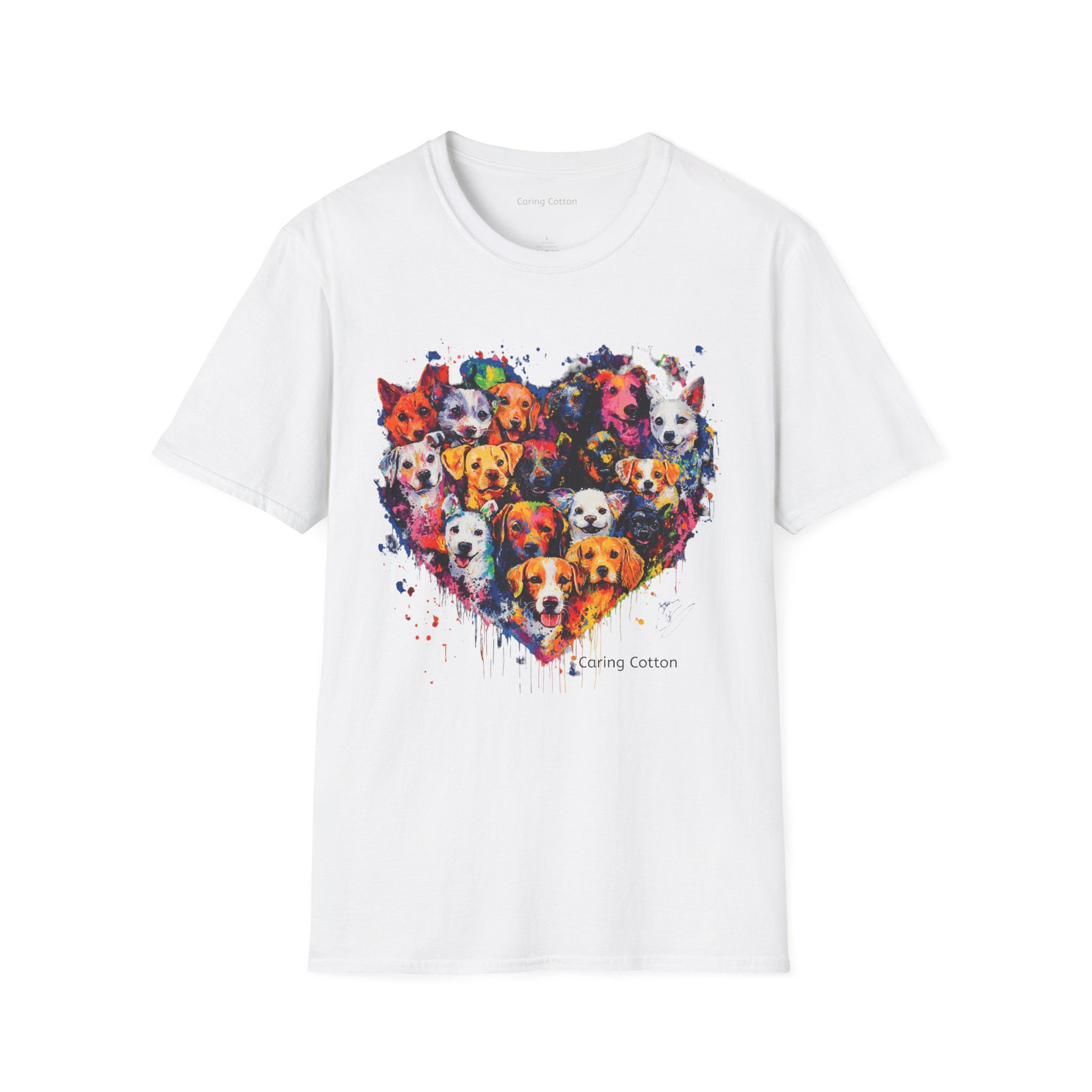 Dog Heart Shape Pop Art T-Shirt