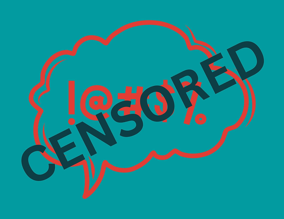 A graphic about censoring