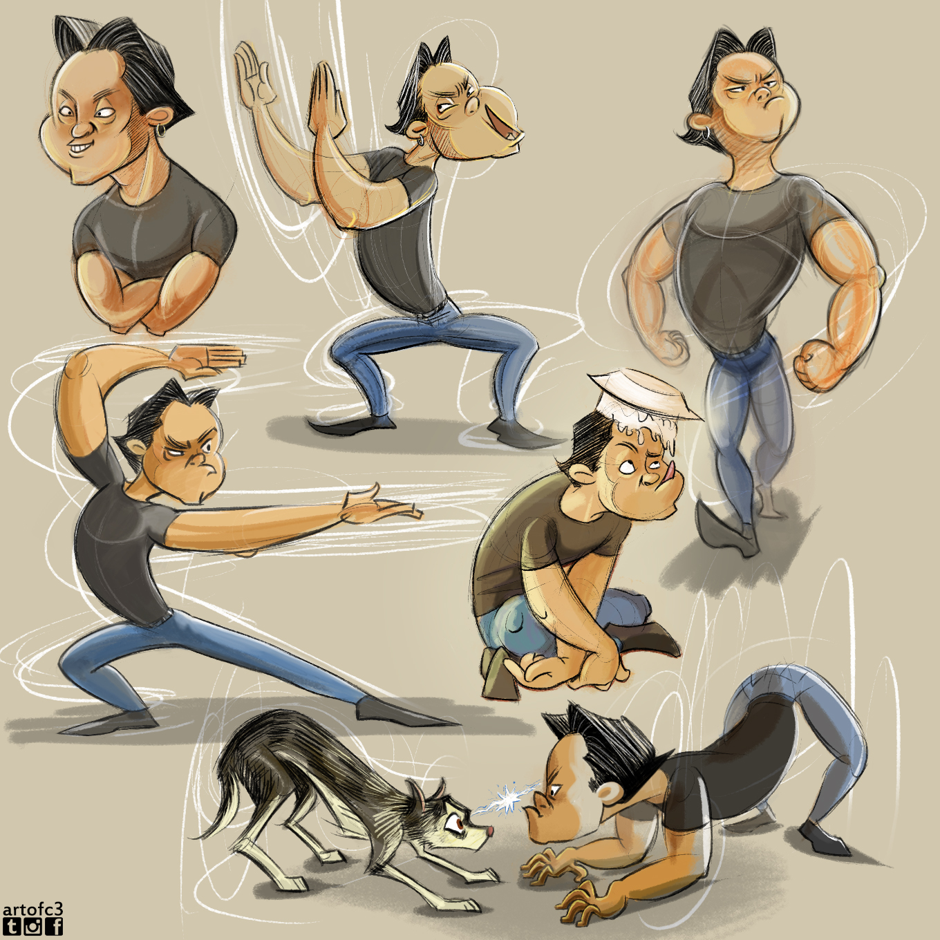 Caricature of Friends 4