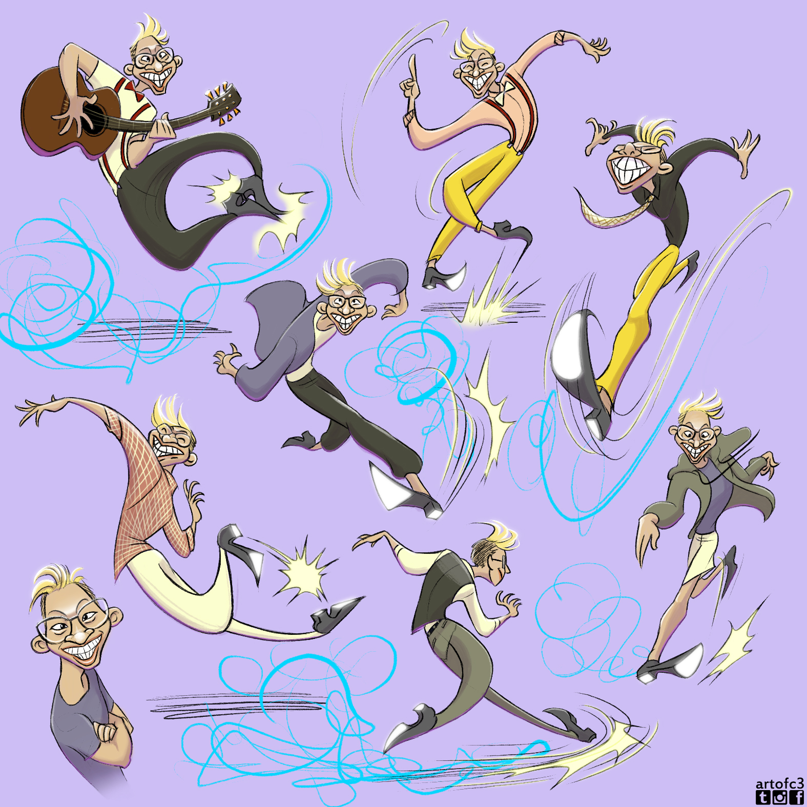 Caricature of Friends 3