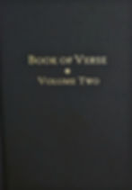 dark green hardcover book with gold embossing on cover and spine that says book of verse volume two