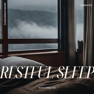 flyer for guided breathwork audio "restful sleep"