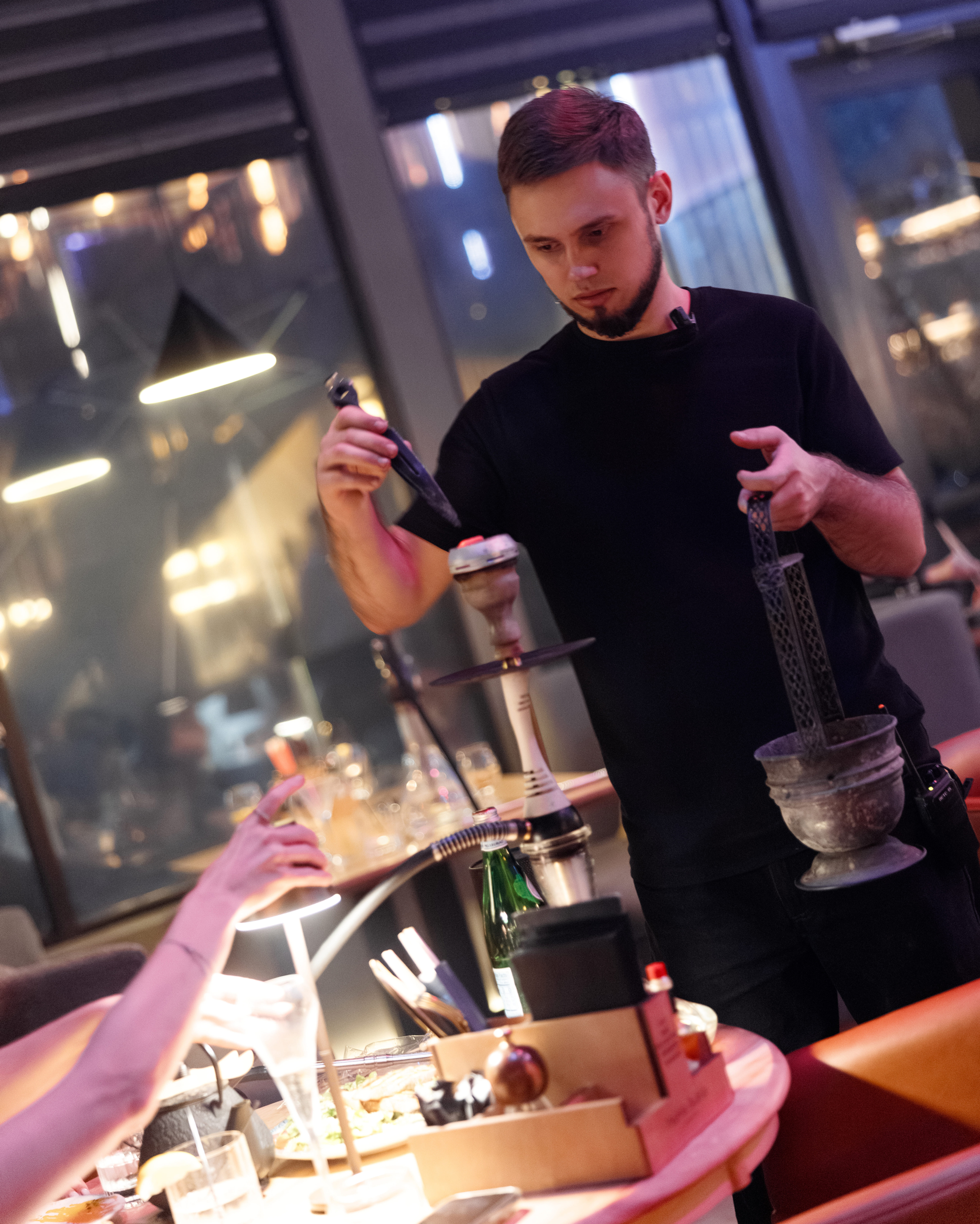 Shisha and cocktails at a hookah lounge near Aventura, Florida