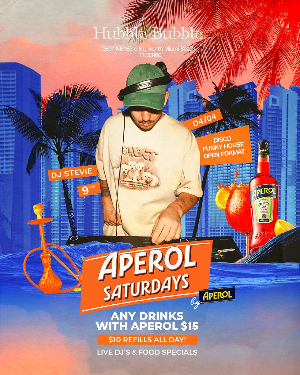 cocktails and hookah for happy hour near Aventura