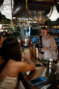 Hookah master preparing a premium hookah at Hubble Bubble Lounge in Hallandale Beach.
