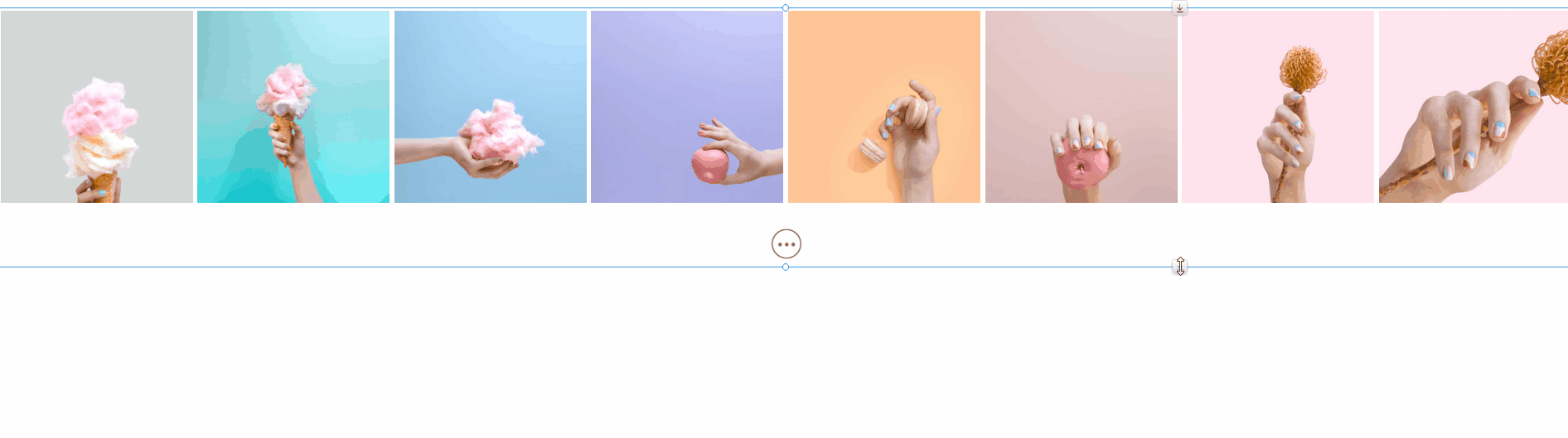 настройка галереи изображений в редакторе wix