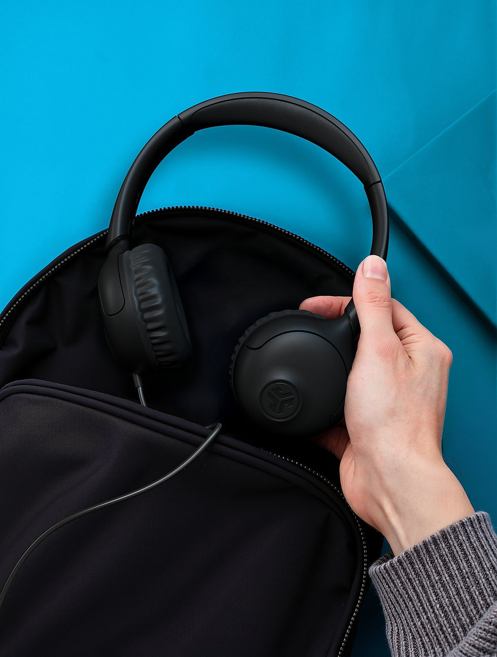 3D rendered gaming headset shown from a detailed three-quarter angle