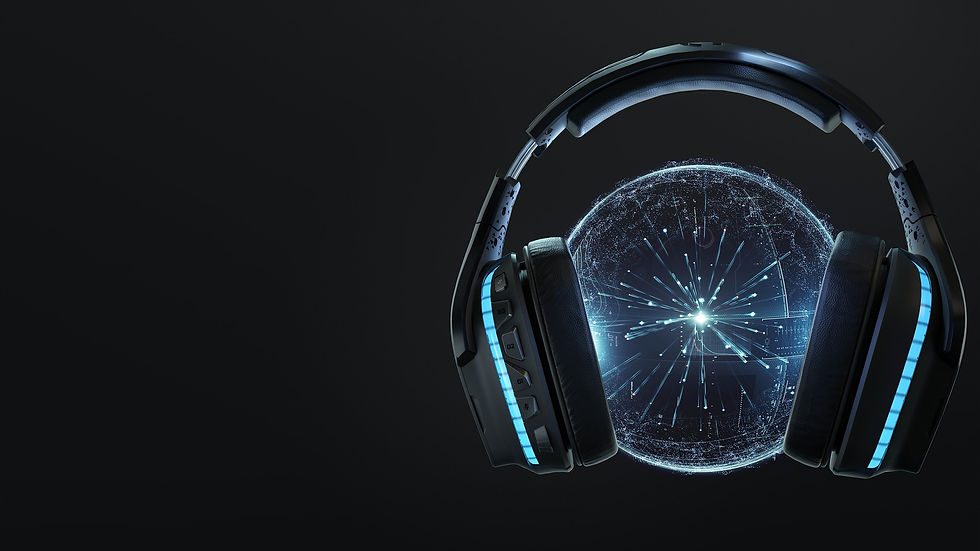 Photorealistic 3D render of a headset whose colorways can be changed in real time