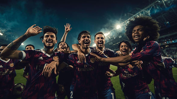 Football player celebrating with teammates, cinematic lighting, joy and confidence..jpg
