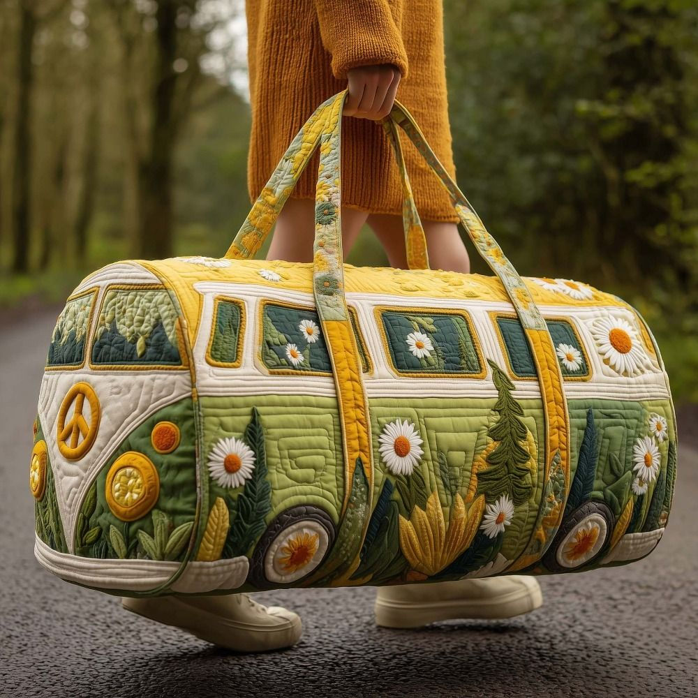 Quilted Duffle Bag Large Capacity 3D Quilting Craft Travel Duffel Bag Tote Bags
