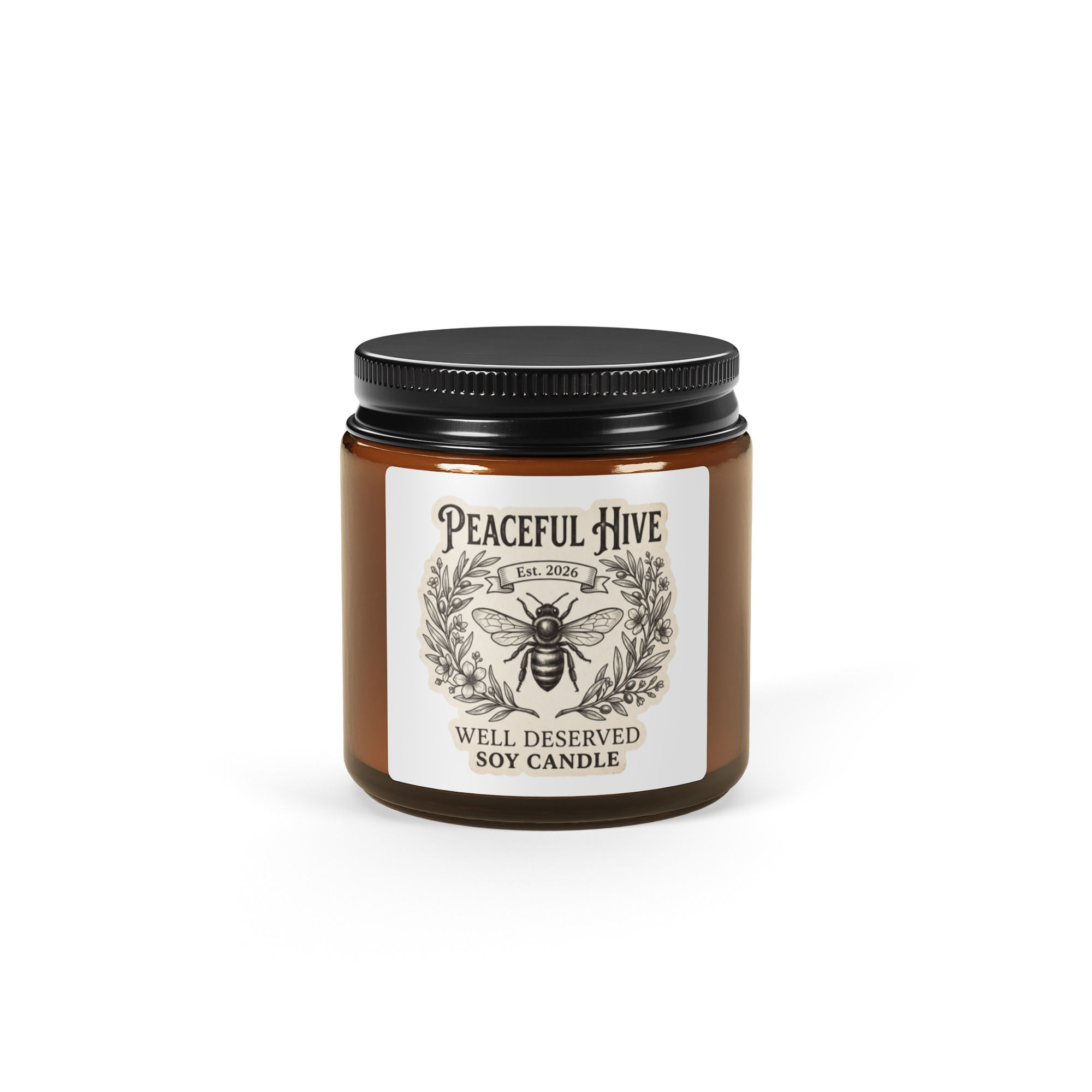Amber jar soy candle Well Deserved Christmas Warmth