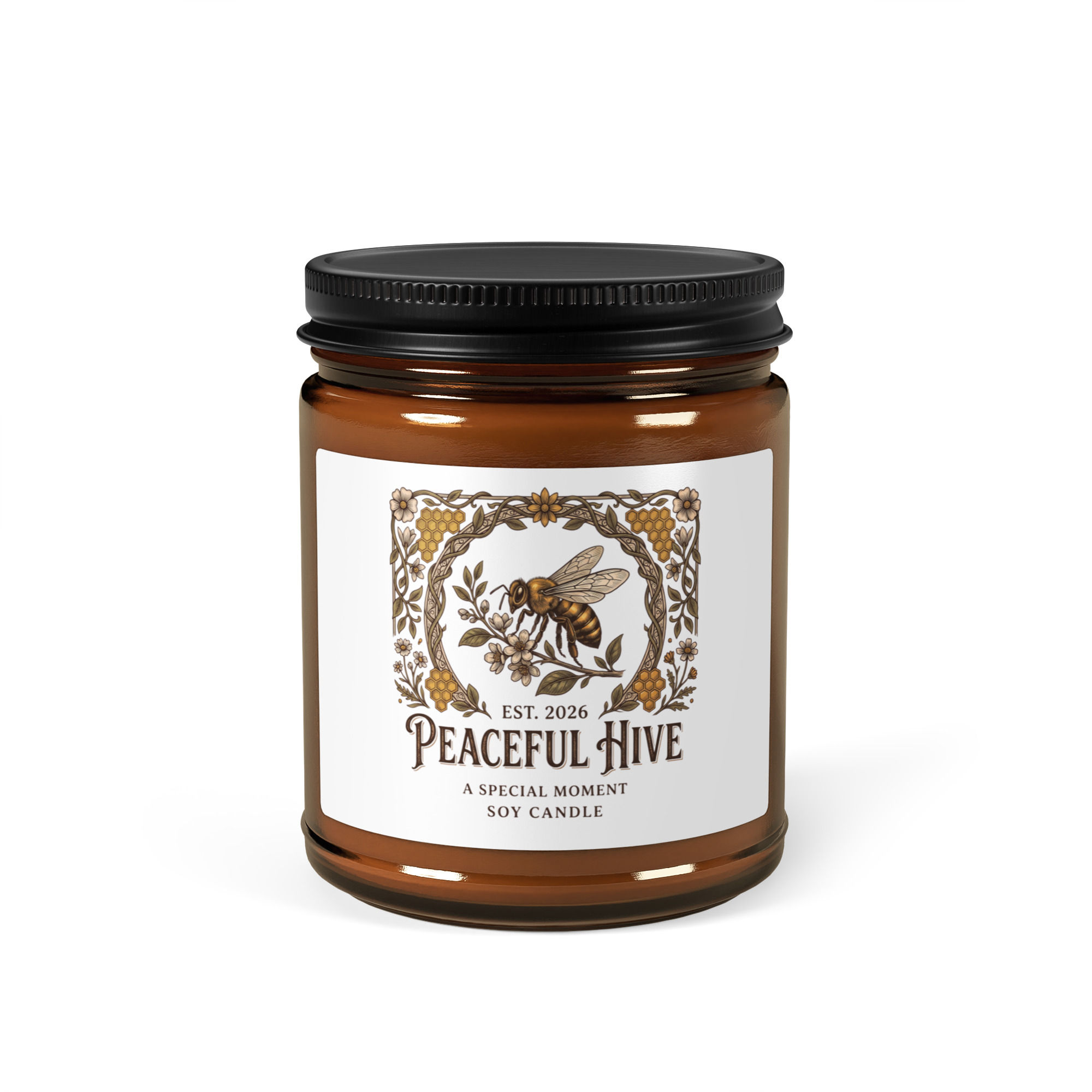 Amber jar soy candle A Special Moment White Sage + Lavender