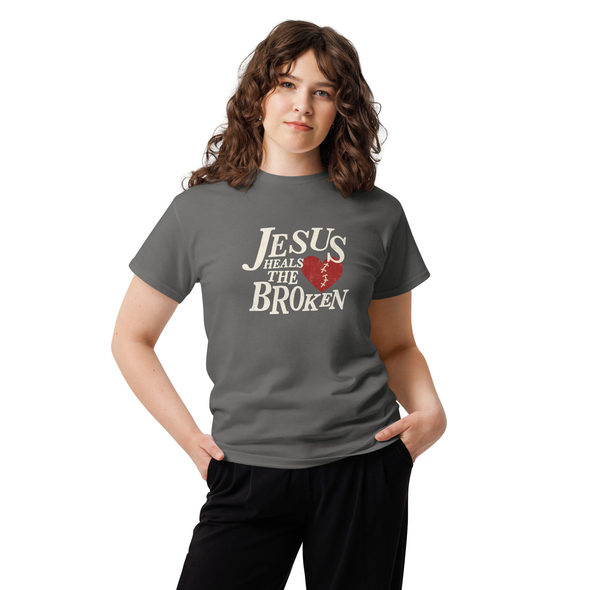 Unisex classic tee Jesus Heals the Broken