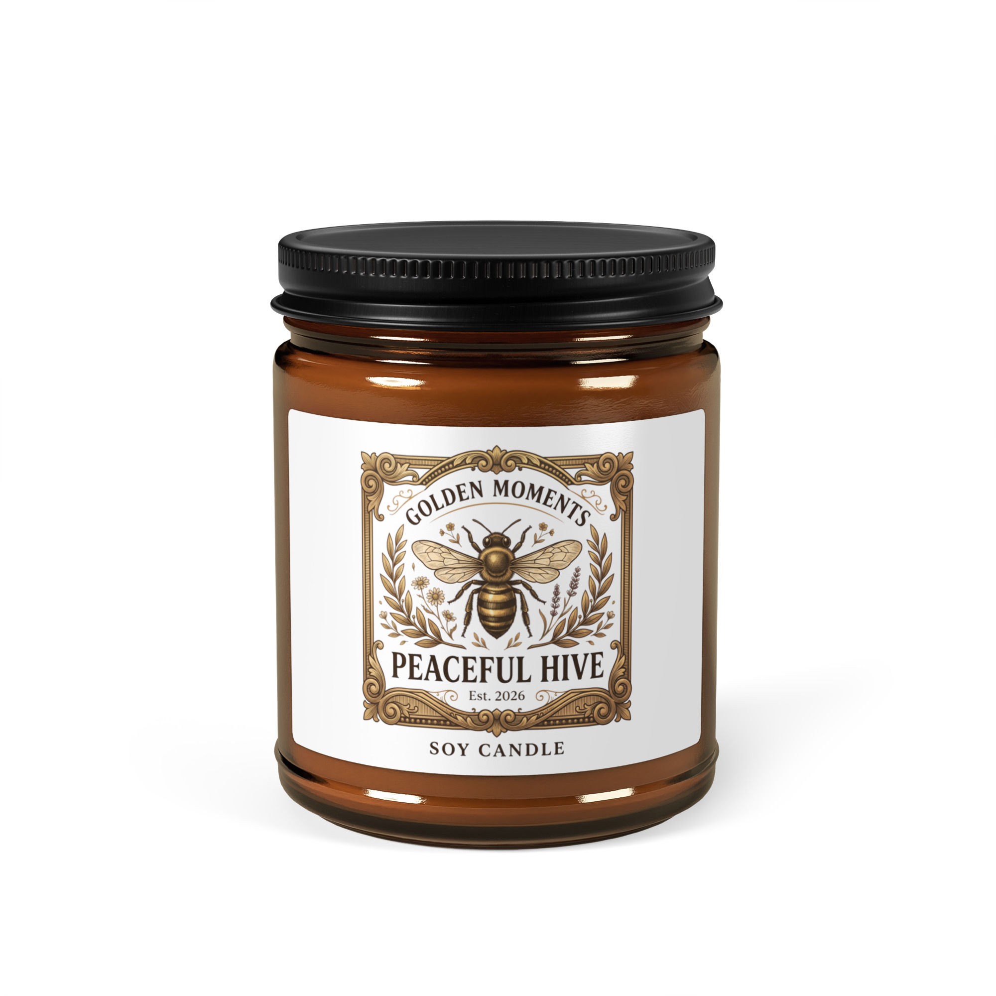 Amber jar soy candle Golden Moments Cinnamon Vanilla