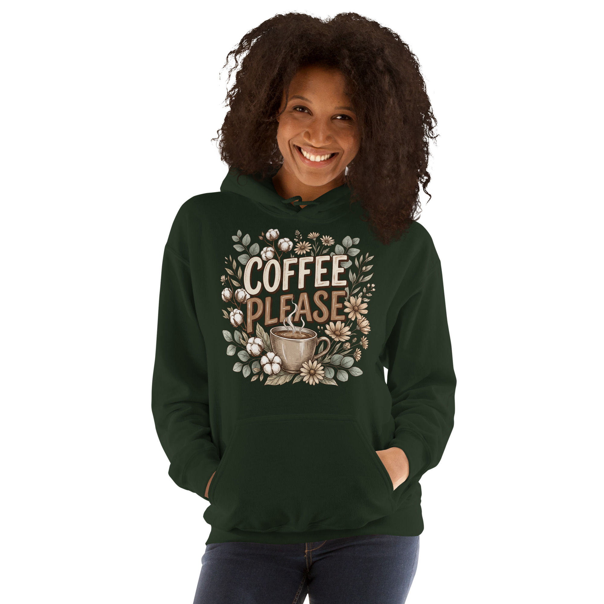Unisex Hoodie Coffee Please style 9