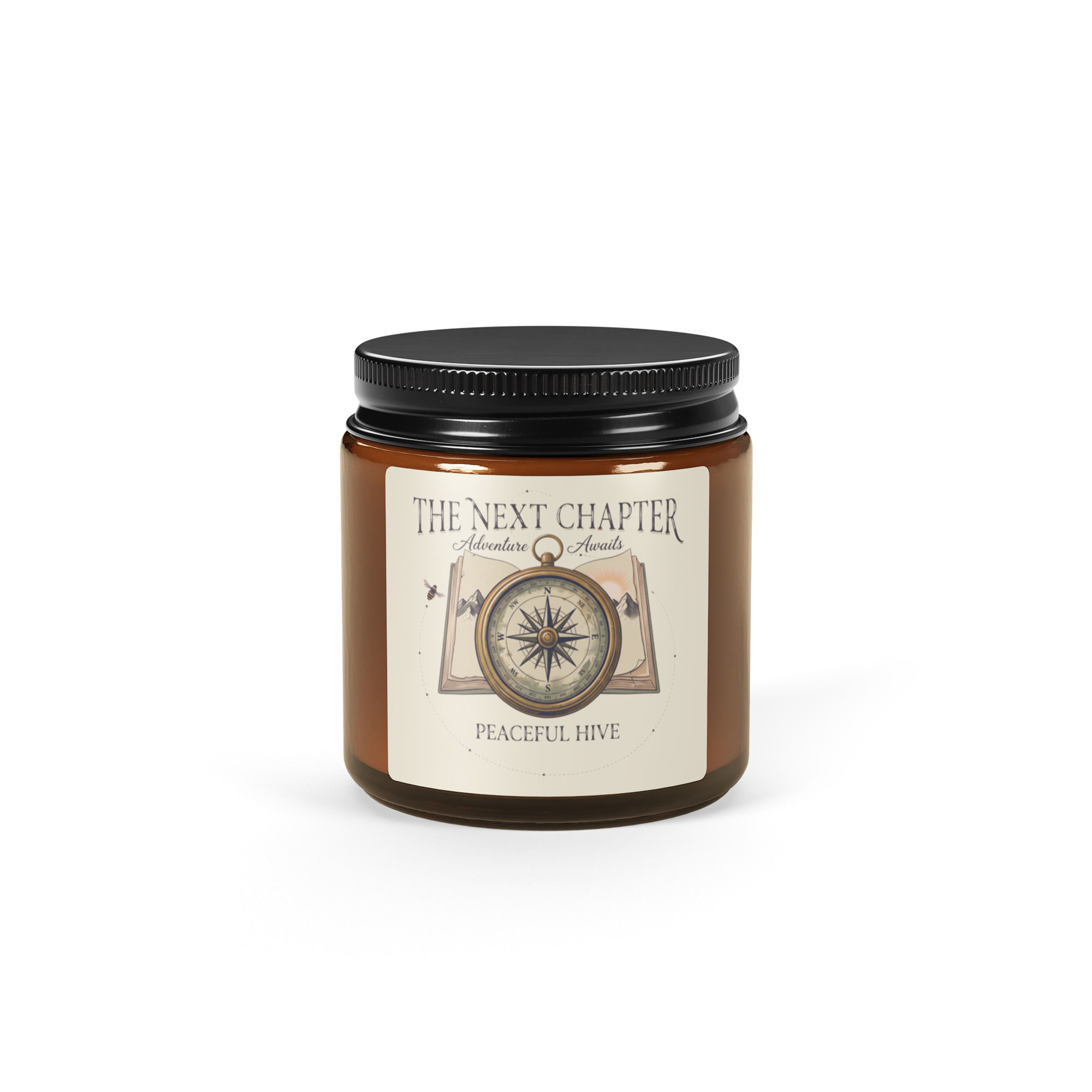 Amber jar soy candle The Next Chapter Unscented