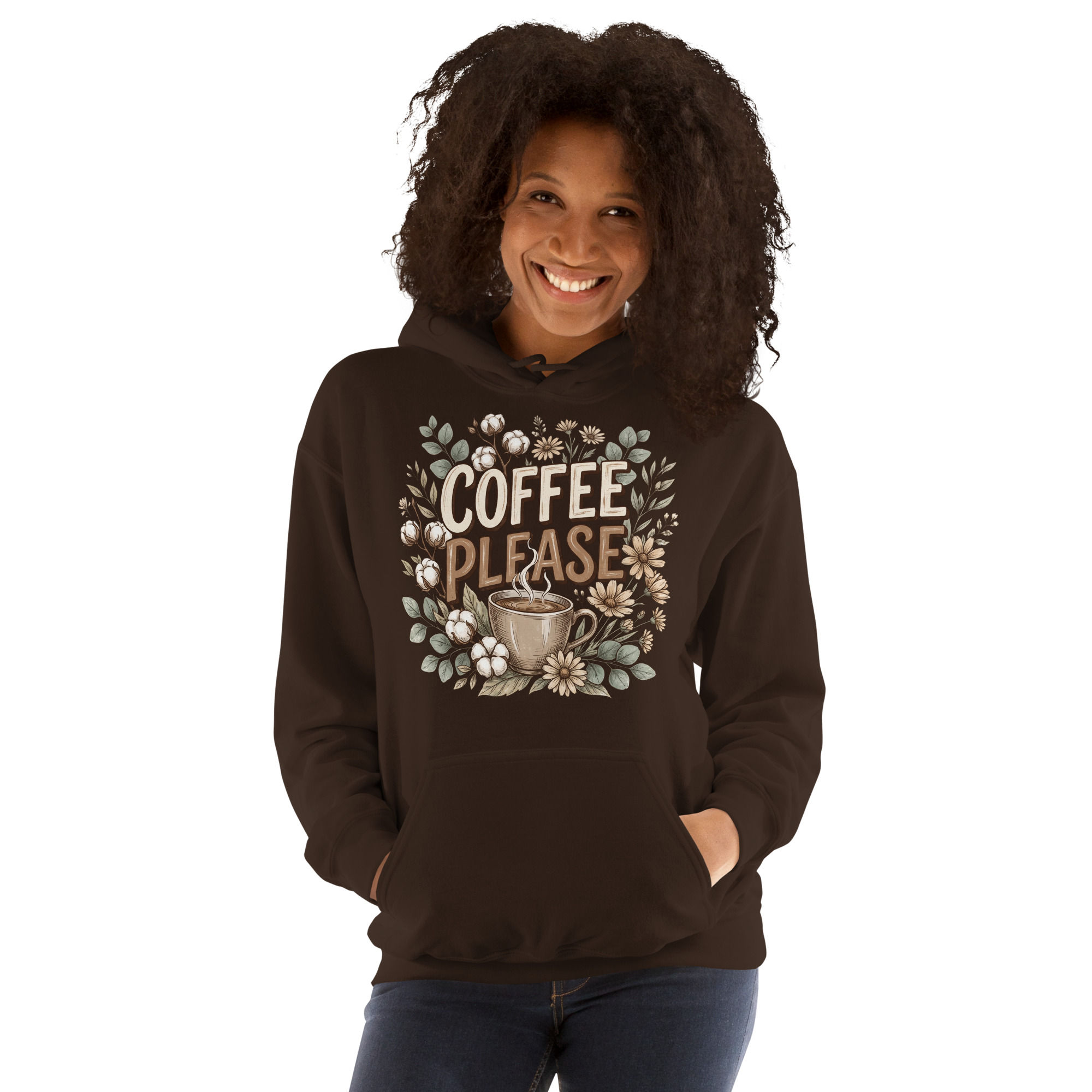 Unisex Hoodie Coffee Please style 9