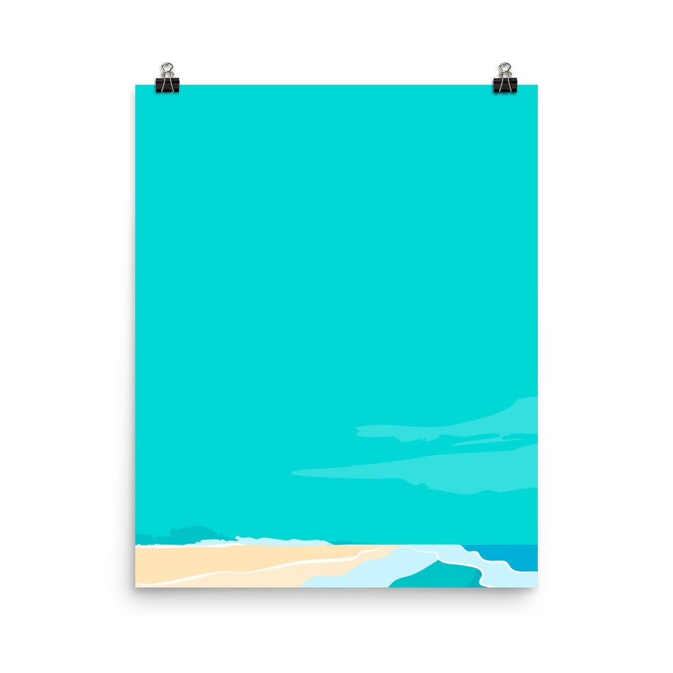 Thumbnail: Woolgoolga Beach NSW Blue Sky Poster