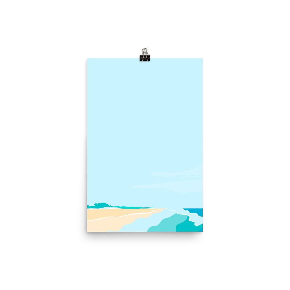 Thumbnail: Woolgoolga Beach NSW Light Blue Sky Poster