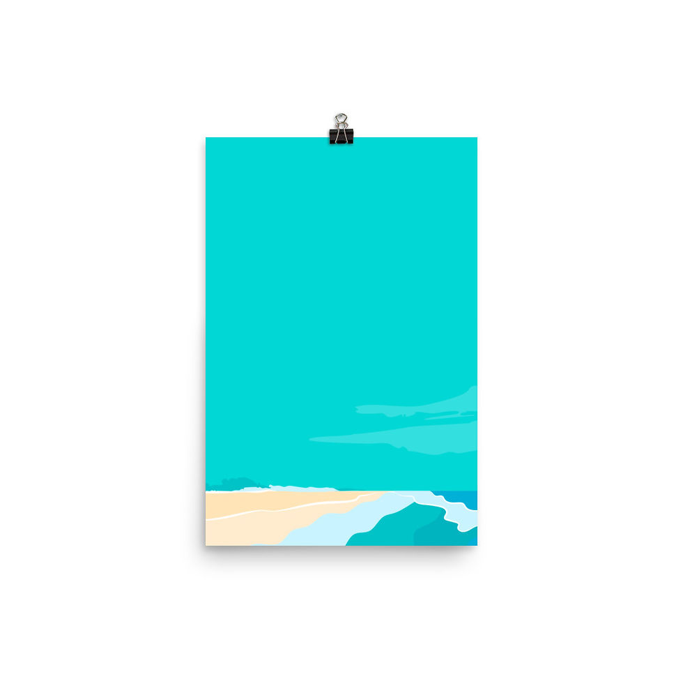 Thumbnail: Woolgoolga Beach NSW Blue Sky Poster