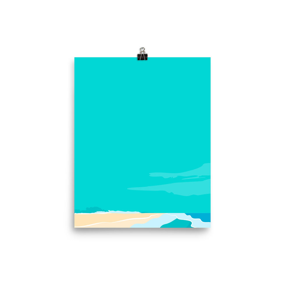 Thumbnail: Woolgoolga Beach NSW Blue Sky Poster