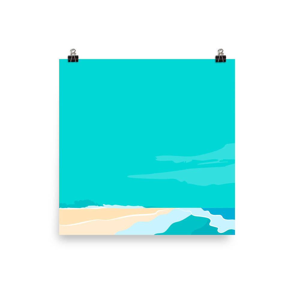 Thumbnail: Woolgoolga Beach NSW Blue Sky Poster