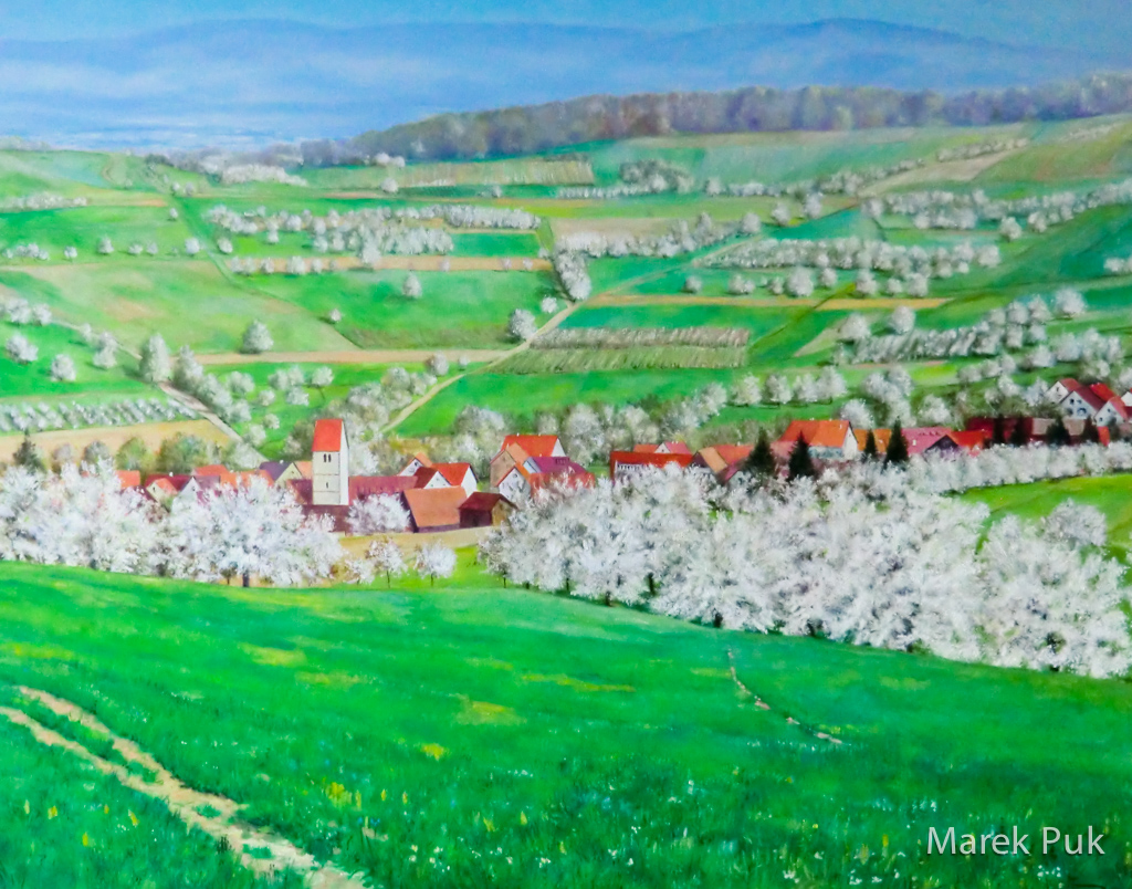 Blick ins Eggener Tal Kirschblüte