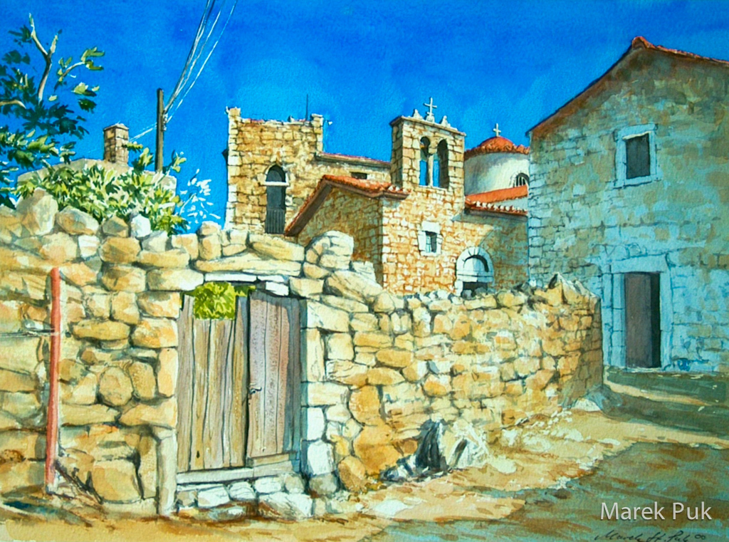 Holztür in Paphos/Griechenland