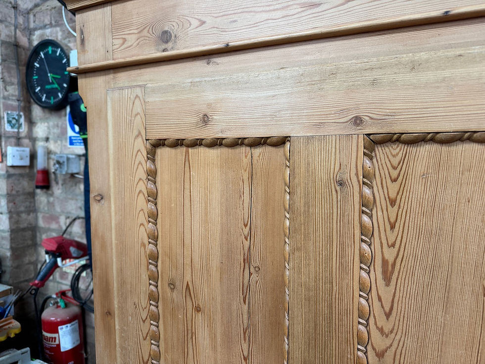 Thumbnail: Restored 1 door antique pine cupboard waxed and ready for delivery