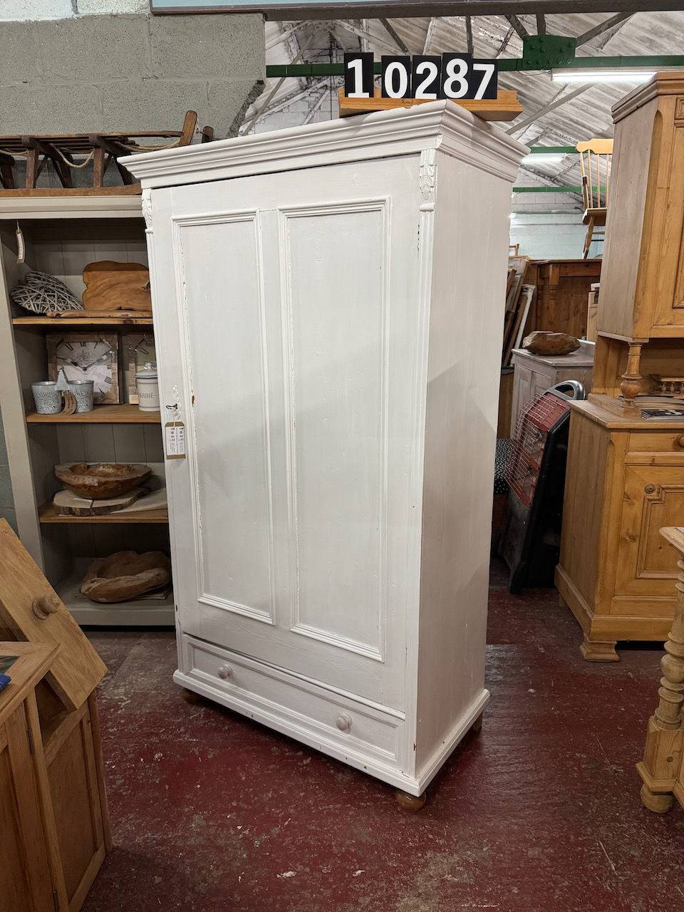Thumbnail: Painted  1 door cupboard/children's wardrobe, can be stripped/repainted