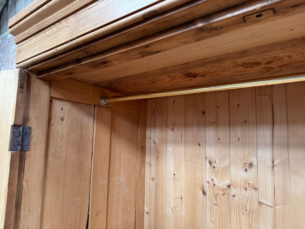 Thumbnail: Waxed and restored antique pine 2 door cupboard