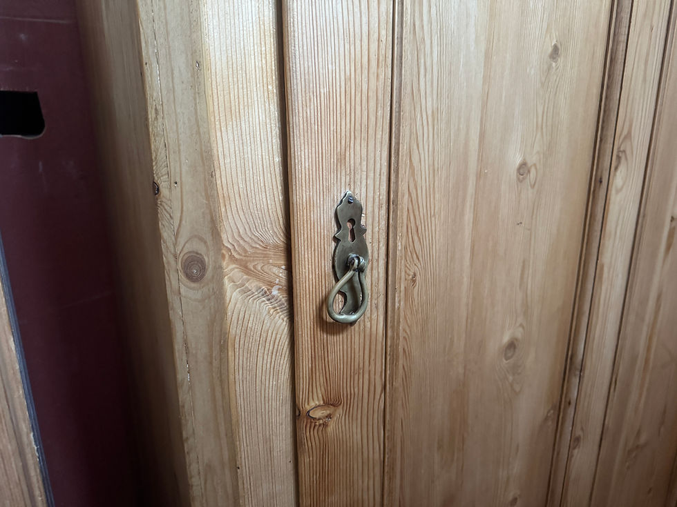 Thumbnail: 1 door antique pine cupboard waxed, restored  and ready for delivery