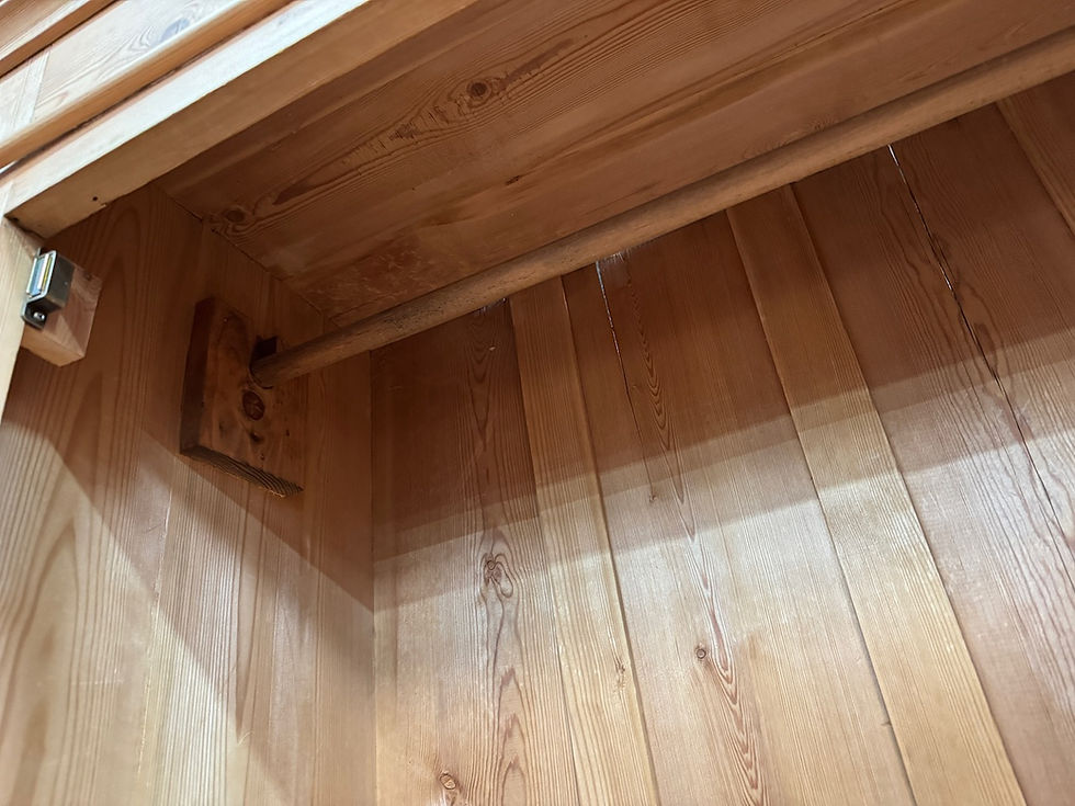 Thumbnail: Restored 1 door antique pine cupboard waxed and ready for delivery