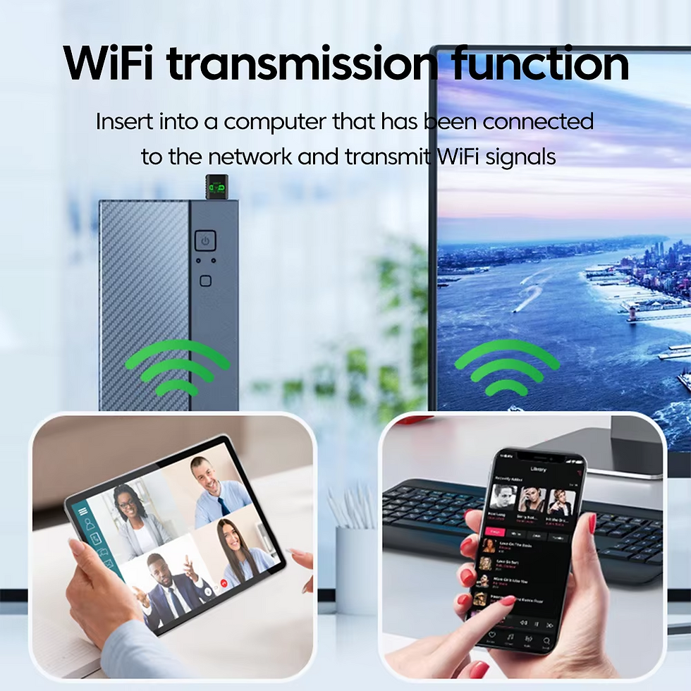 Thumbnail: USB WiFi Bluetooth 5.4 Adapter 2in1 Dongle Dual Band 2.4G 5GHz 