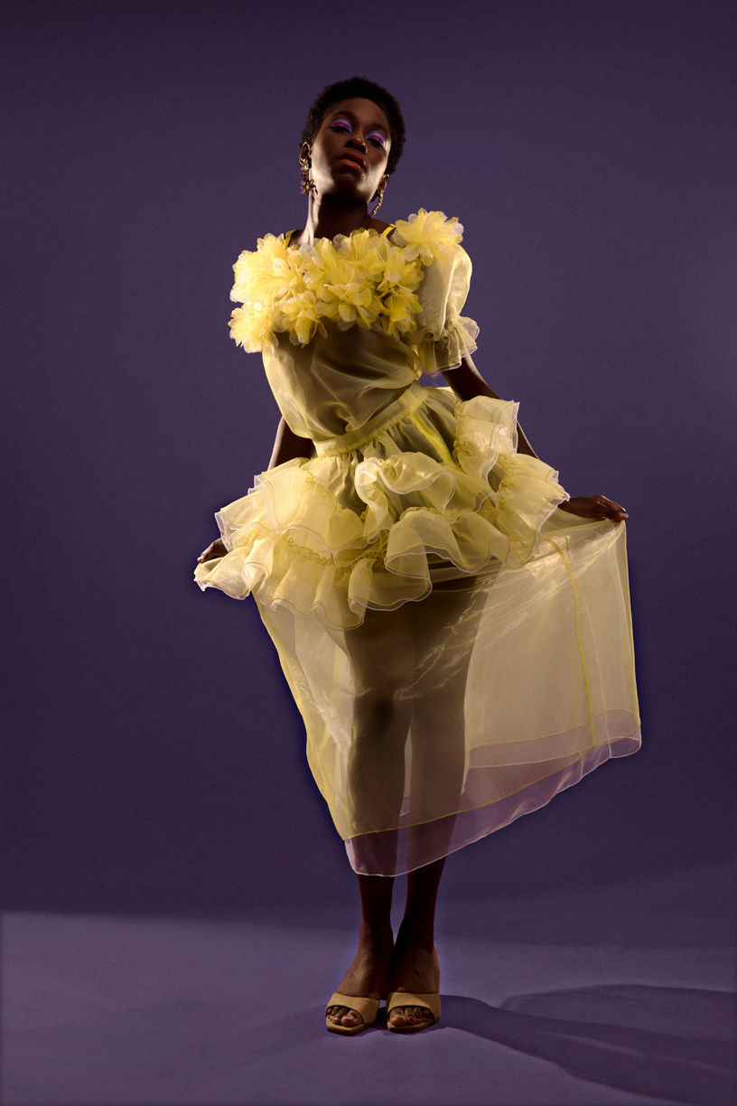 Dress Syra J Glasses Anna Karin-Karllson Earrings Caroline Svedbom