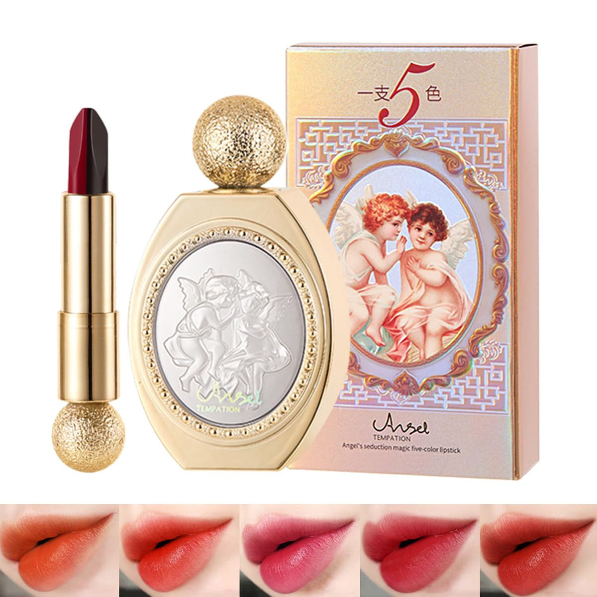 Miaritick 3 Colors Lipstick for Women Magic Lipstick with Mirror Long Lasting Co