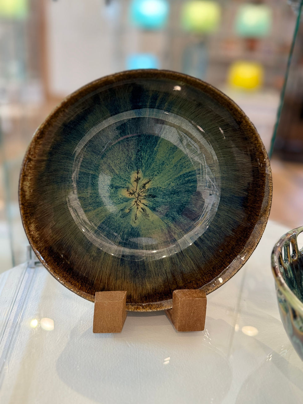 Misted Amber Bowl