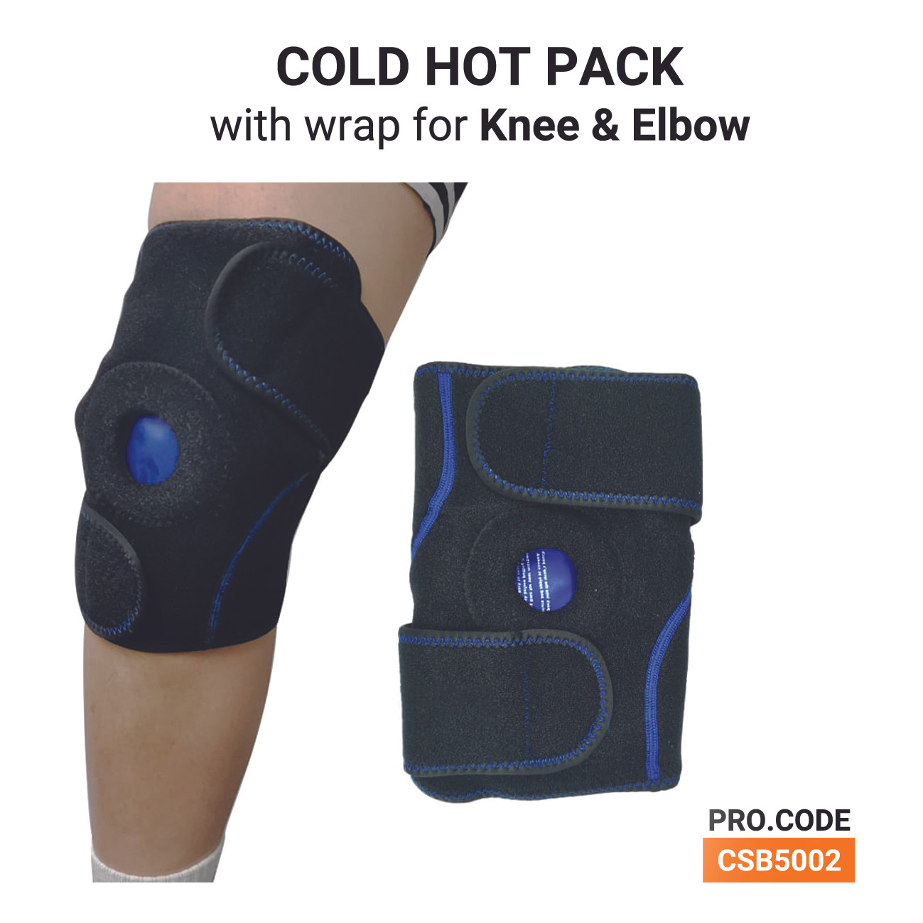 COLD HOT PACK with wrap for Knee & Elbow