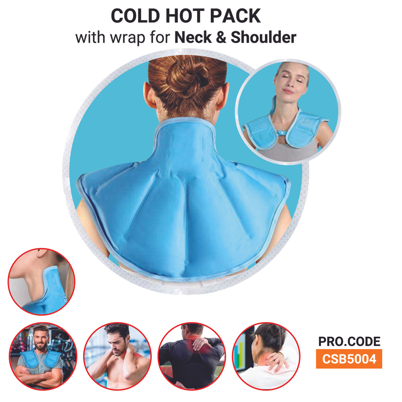 COLD HOT PACK with wrap for Neck & Shoulder