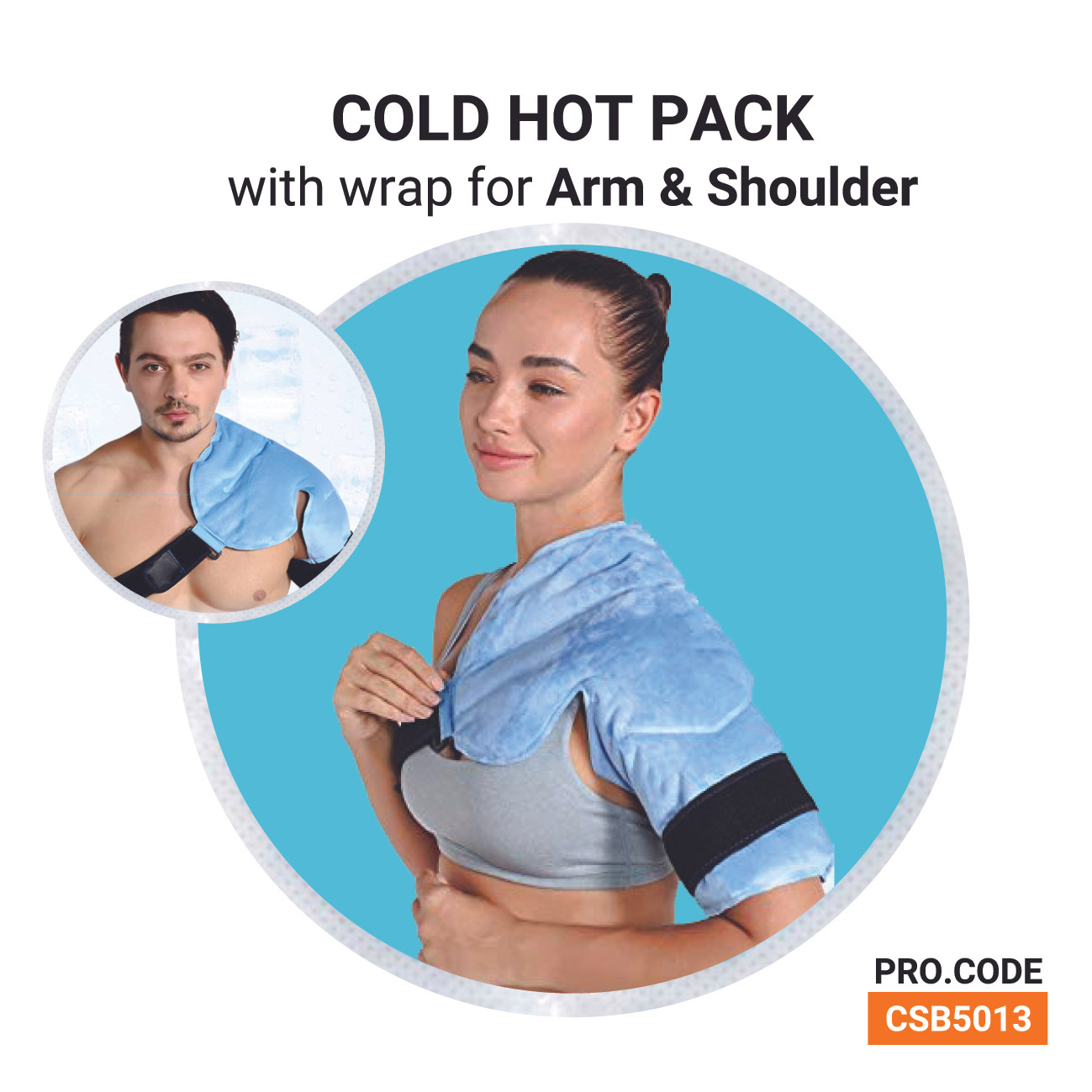 Cold Hot Pack with wrap for Arm & Shoulder