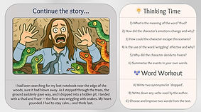 Sample reading comprehension task developing inference and prediction skills