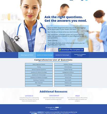 Landing page example