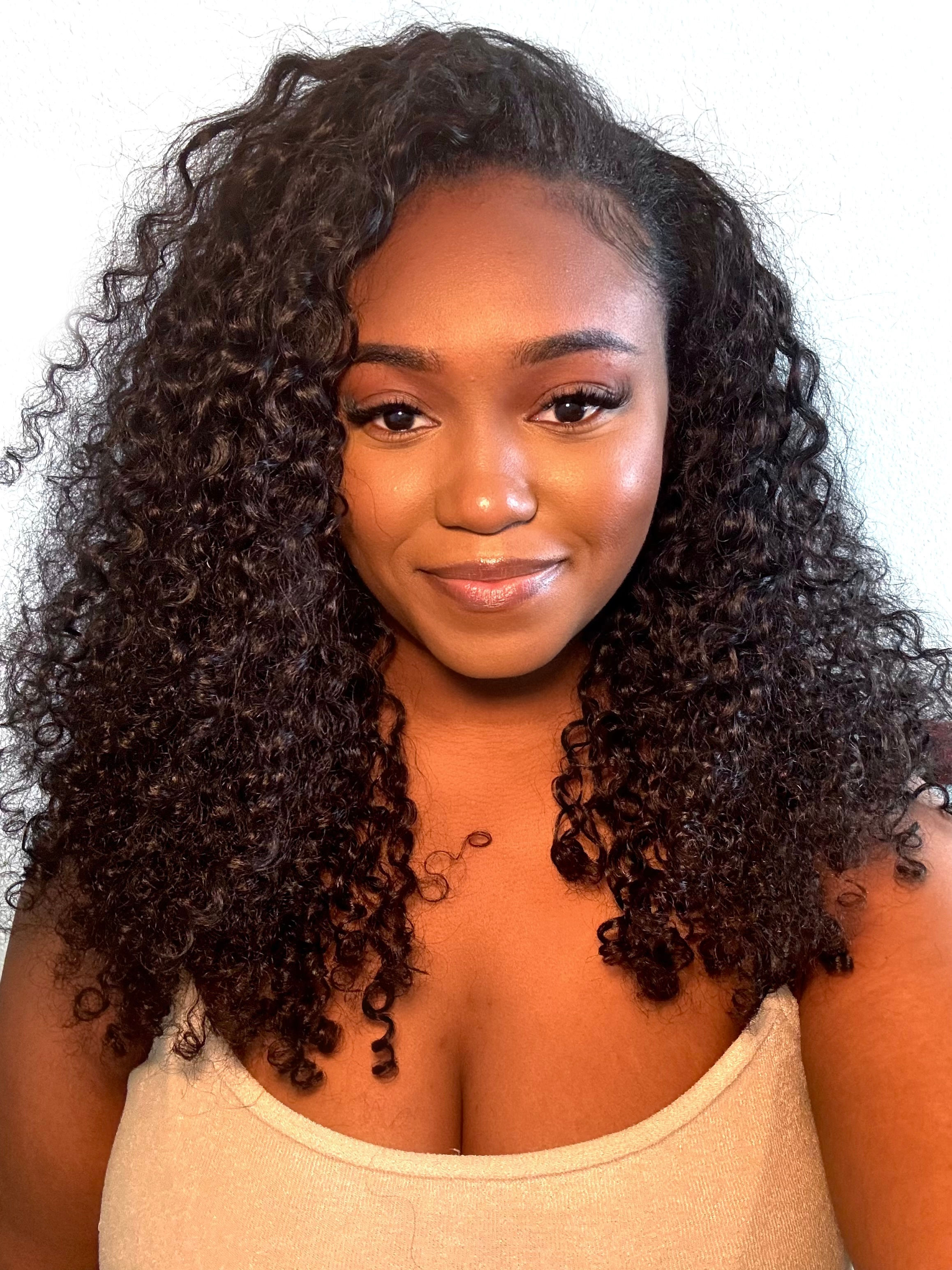 Virgin Burmese Curly Half Wig 