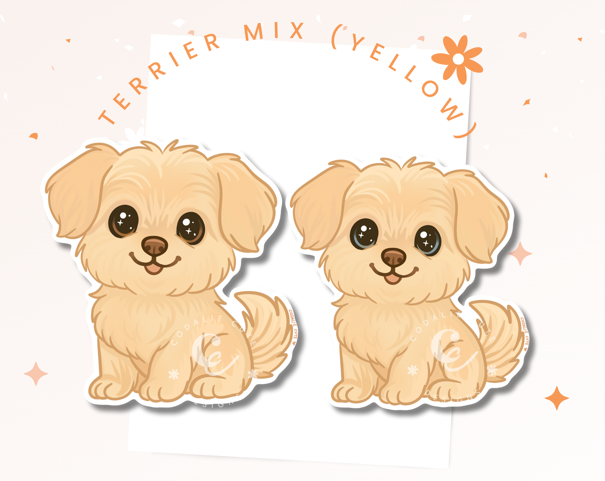  Malti-terrier Mix yellow • Waterproof • Vinyl • Glossy