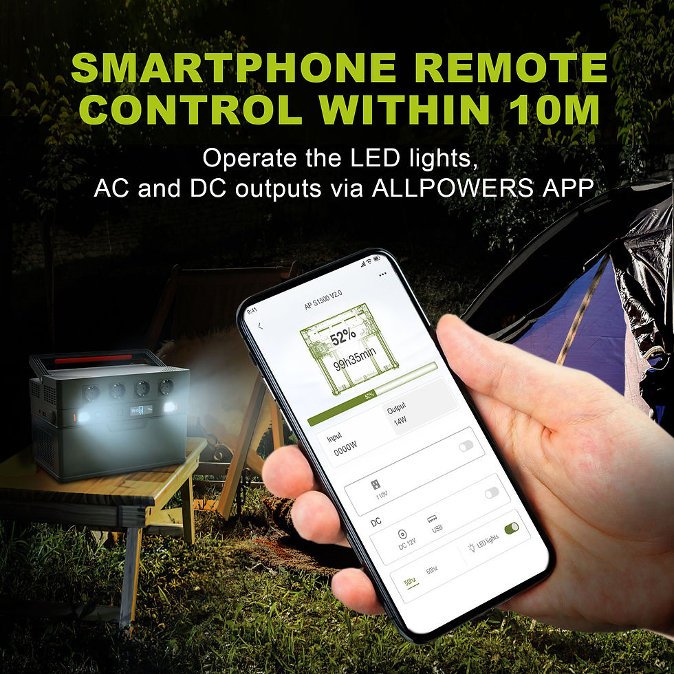 Thumbnail: ALLPOWERS Portable Backup Battery & Solar Panel Kit. 700W / 1500W Battery Bank, 