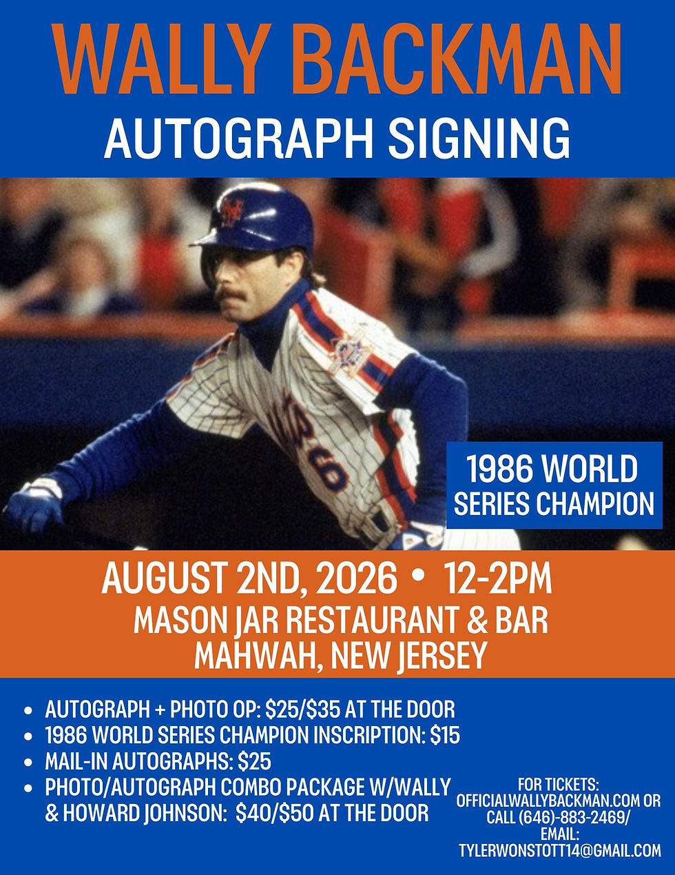 1986 World Series Champion Meet and Greet: HoJo and Wally Backman!